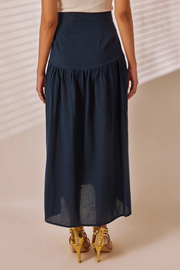 Kit Navy Blue Midi Skirt