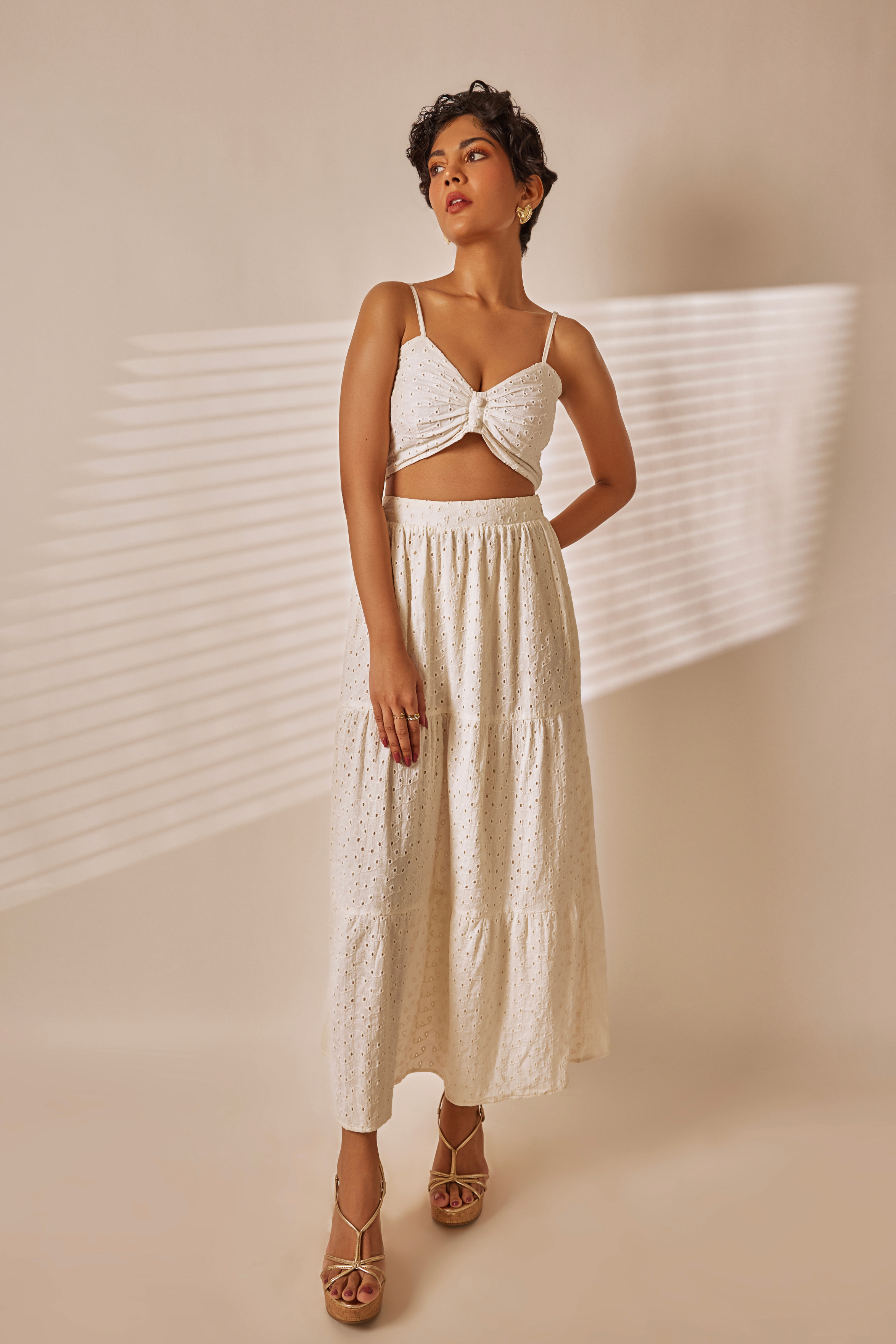 Zai Ivory Tiered Skirt