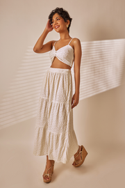 Zai Ivory Tiered Skirt