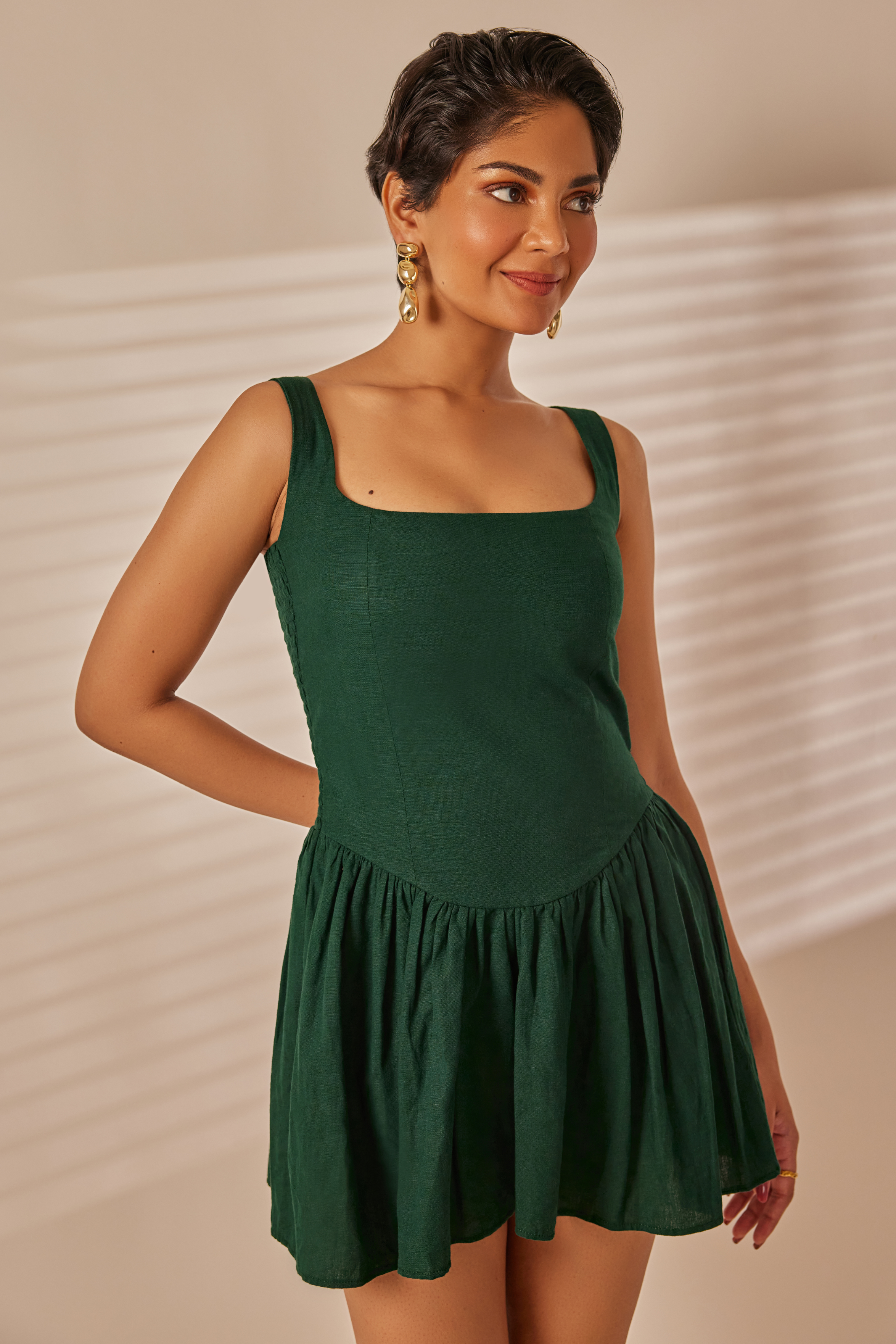 Era Emerald Green Mini Dress