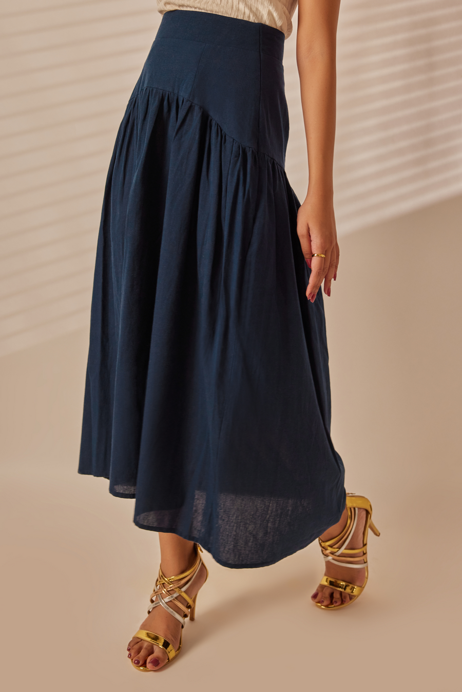 Kit Navy Blue Midi Skirt