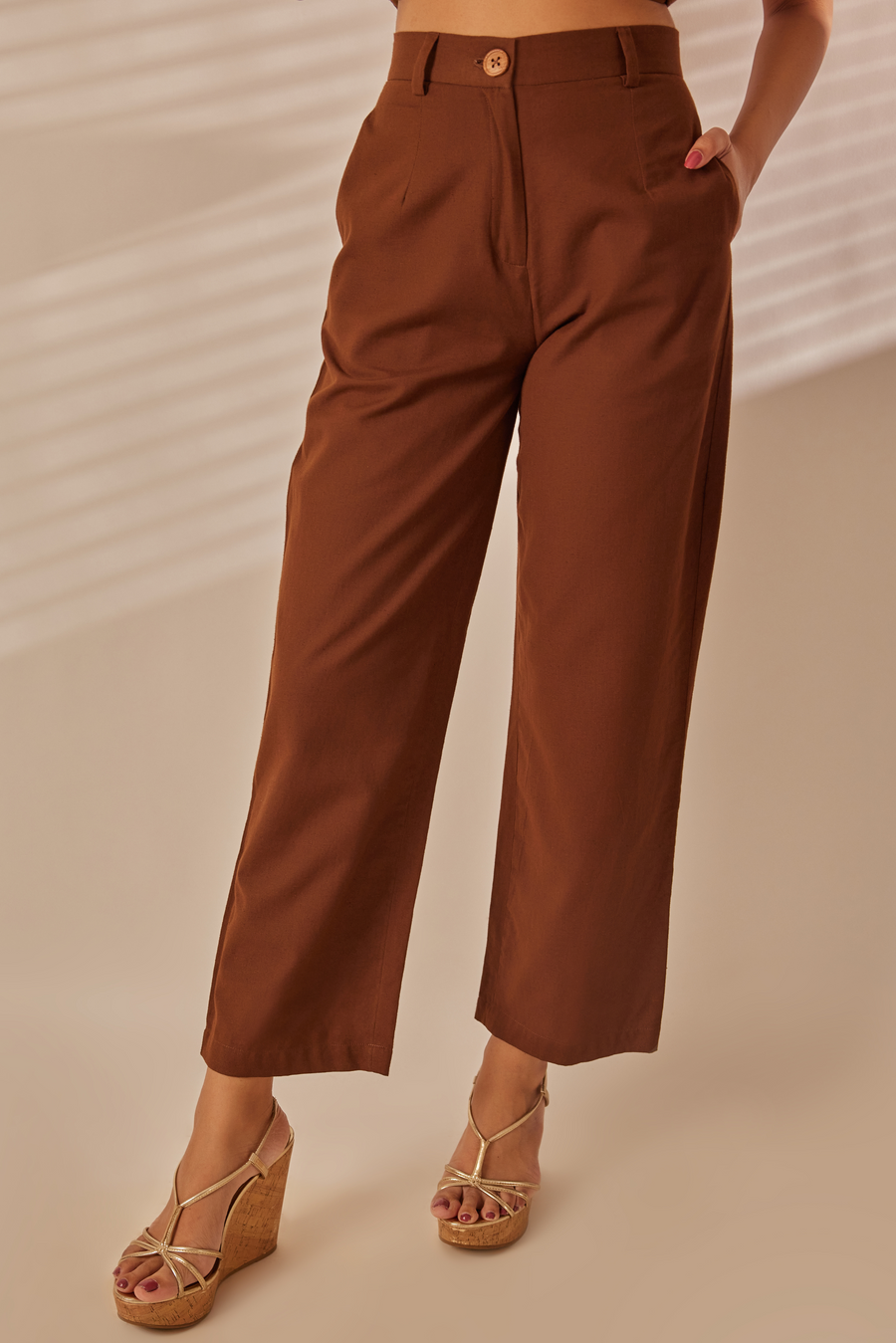 Dia Chocolate Brown Trousers