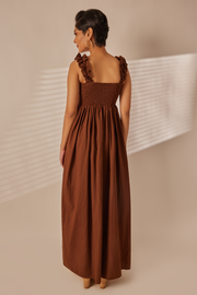 Tri Chocolate Brown Maxi Dress