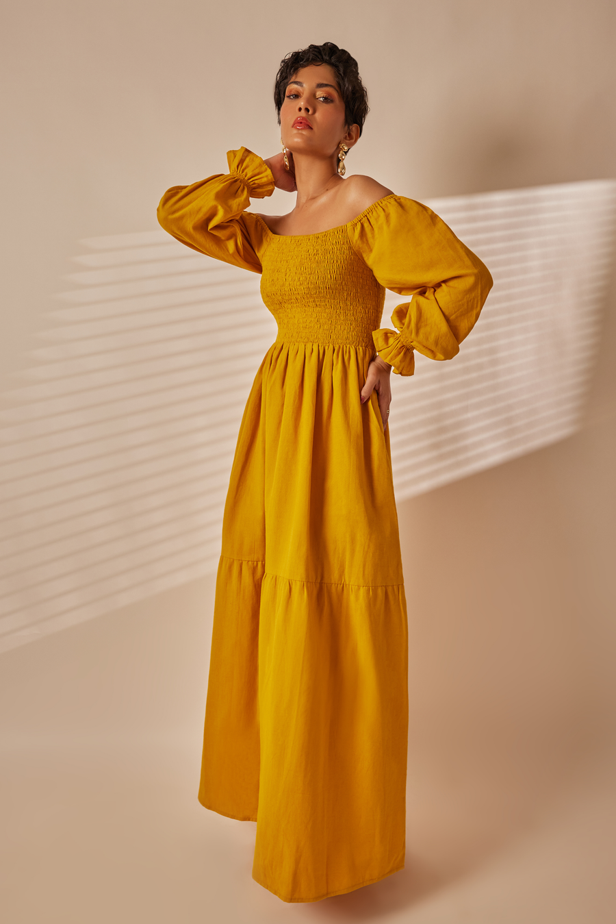 Div Mustard Yellow Maxi Dress