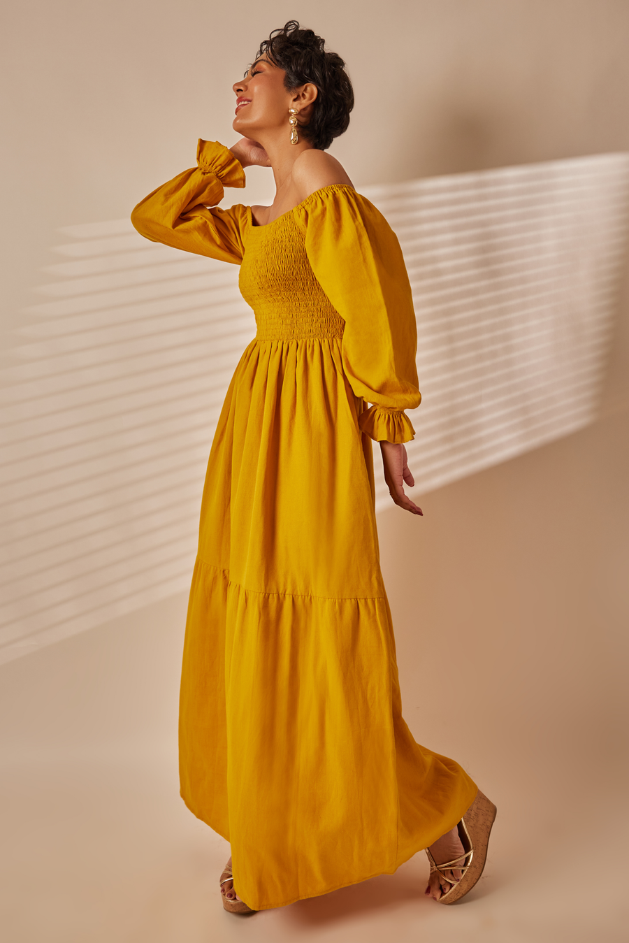 Div Mustard Yellow Maxi Dress