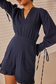 Jil Navy Blue Playsuit