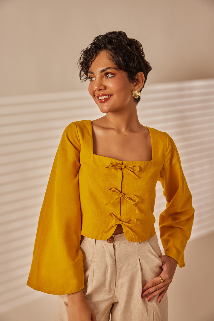 Cam Mustard Yellow Top