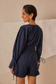 Jil Navy Blue Playsuit