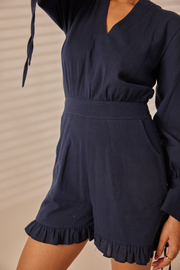 Jil Navy Blue Playsuit