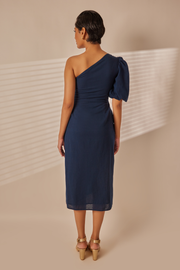 Clo Navy Blue Midi Dress