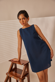 Zay Navy Blue Shift Dress