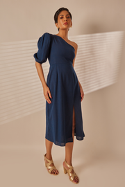 Clo Navy Blue Midi Dress