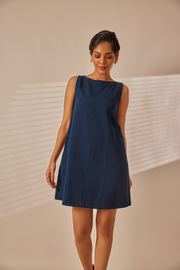 Zay Navy Blue Shift Dress