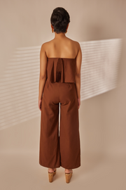 Faz Chocolate Brown Jumpsuit