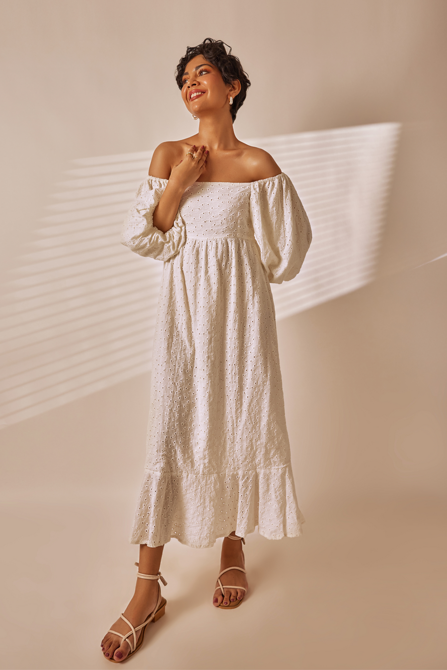 Ria Ivory Midi Dress