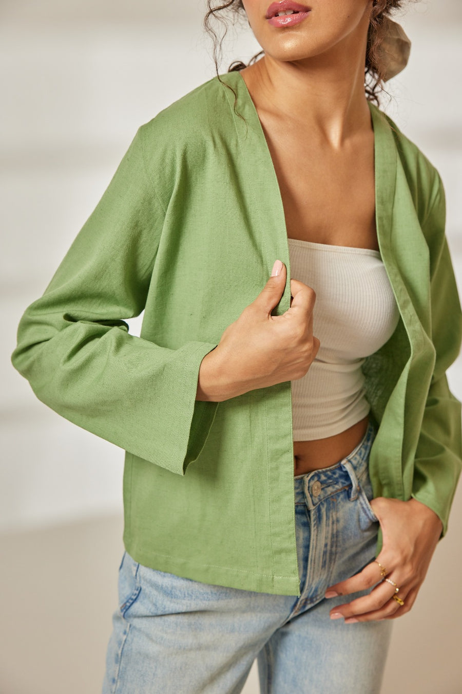 Zia Sage Green Short Jacket